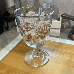Libbey Glass Company “Rose Bouquet” Goblet Set(3)